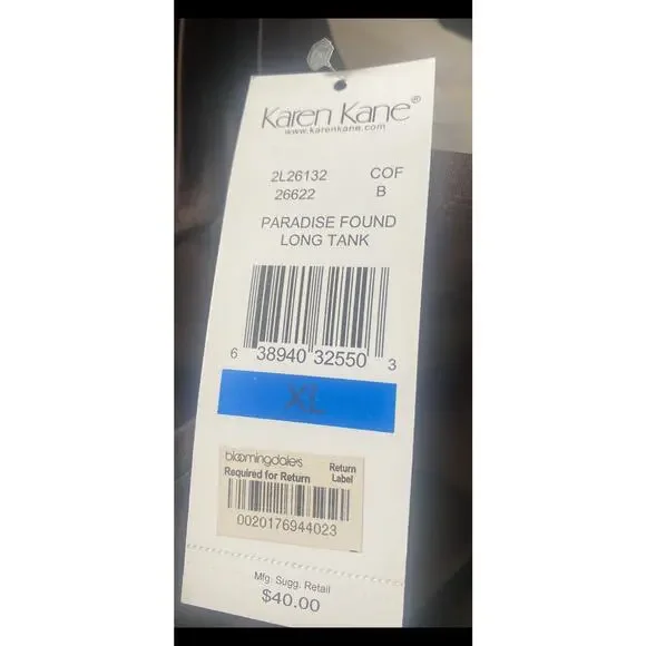 Karen Kane Brown Women's Scoop Neckline Sleeveless Top Tank L Large - NWT - Picture 7 of 7